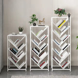 Simple Creative Tree-shaped Geometric Floor Bookshelf Image - 4