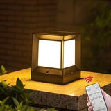 Simple Cube Metal Outdoor Garden Lantern Post Light Image - 10