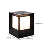 Simple Cube Metal Outdoor Garden Lantern Post Light Image - 19