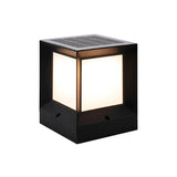 Simple Cube Metal Outdoor Garden Lantern Post Light Image - 5