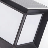 Simple Cube Metal Outdoor Garden Lantern Post Light Image - 7