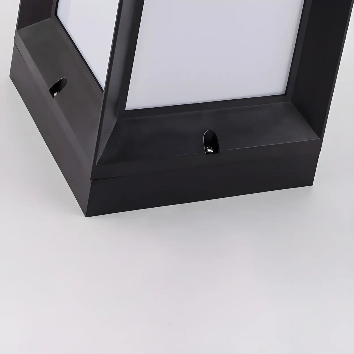 Simple Cube Metal Outdoor Garden Lantern Post Light Image - 8