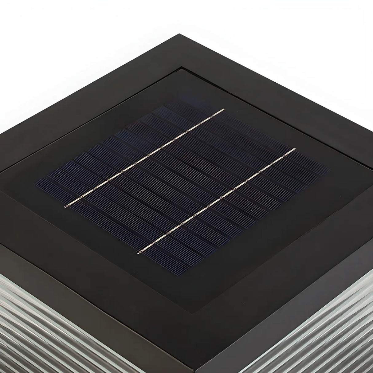 Simple Cube Metal Solar Lantern Outdoor Table Lamp Image - 8