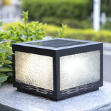 Simple Cube Metal Solar Lantern Outdoor Table Lamp Image - 10