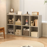 Simple Cube Wide Storage Unit Short Bookcase White Image - 10