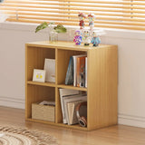 Simple Cube Wide Storage Unit Short Bookcase White Image - 11