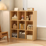Simple Cube Wide Storage Unit Short Bookcase White Image - 13