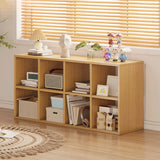 Simple Cube Wide Storage Unit Short Bookcase White Image - 15