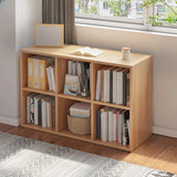 Simple Cube Wide Storage Unit Short Bookcase White Image - 17