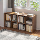 Simple Cube Wide Storage Unit Short Bookcase White Image - 19