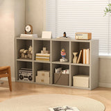 Simple Cube Wide Storage Unit Short Bookcase White Image - 21