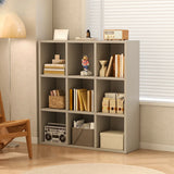 Simple Cube Wide Storage Unit Short Bookcase White Image - 24