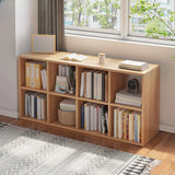 Simple Cube Wide Storage Unit Short Bookcase White Image - 25