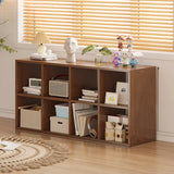 Simple Cube Wide Storage Unit Short Bookcase White Image - 26