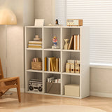 Simple Cube Wide Storage Unit Short Bookcase White Image - 27