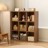 Simple Cube Wide Storage Unit Short Bookcase White Image - 28