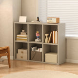 Simple Cube Wide Storage Unit Short Bookcase White Image - 30