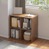 Simple Cube Wide Storage Unit Short Bookcase White Image - 36