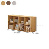Simple Cube Wide Storage Unit Short Bookcase White Image - 44
