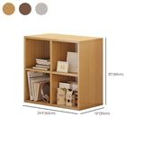 Simple Cube Wide Storage Unit Short Bookcase White Image - 40