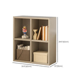 Simple Cube Wide Storage Unit Short Bookcase White Image - 45