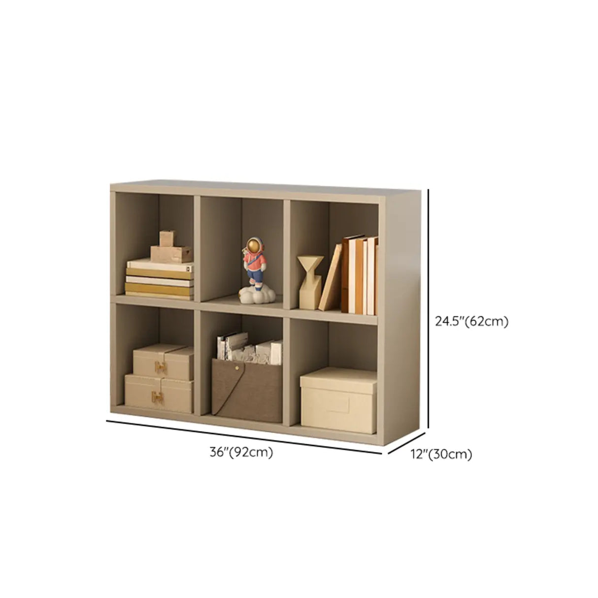 Simple Cube Wide Storage Unit Short Bookcase White Image - 46