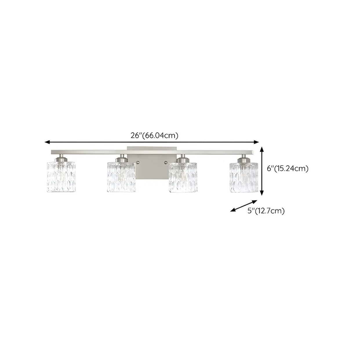 Simple Cylinder Glass Brushed Nickel Wall Vanity Light Image - 15
