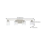 Simple Cylinder Glass Brushed Nickel Wall Vanity Light Image - 15