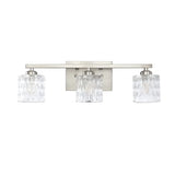 Simple Cylinder Glass Brushed Nickel Wall Vanity Light Image - 8