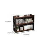 Simple Dark Finish Steel Open Back Vertical Bookshelf Image - 31