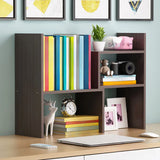 Simple Desktop Small Open White Wood Display Bookcase Image - 13
