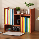 Simple Desktop Small Open White Wood Display Bookcase Image - 16