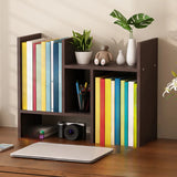 Simple Desktop Small Open White Wood Display Bookcase Image - 3
