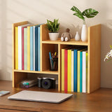 Simple Desktop Small Open White Wood Display Bookcase Image - 8