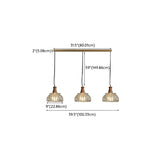Simple Double Fluted Glass Dome Island Pendant Light Image - 12