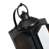 Simple Durable Black Aluminum Lantern Outdoor Wall Light Image - 5