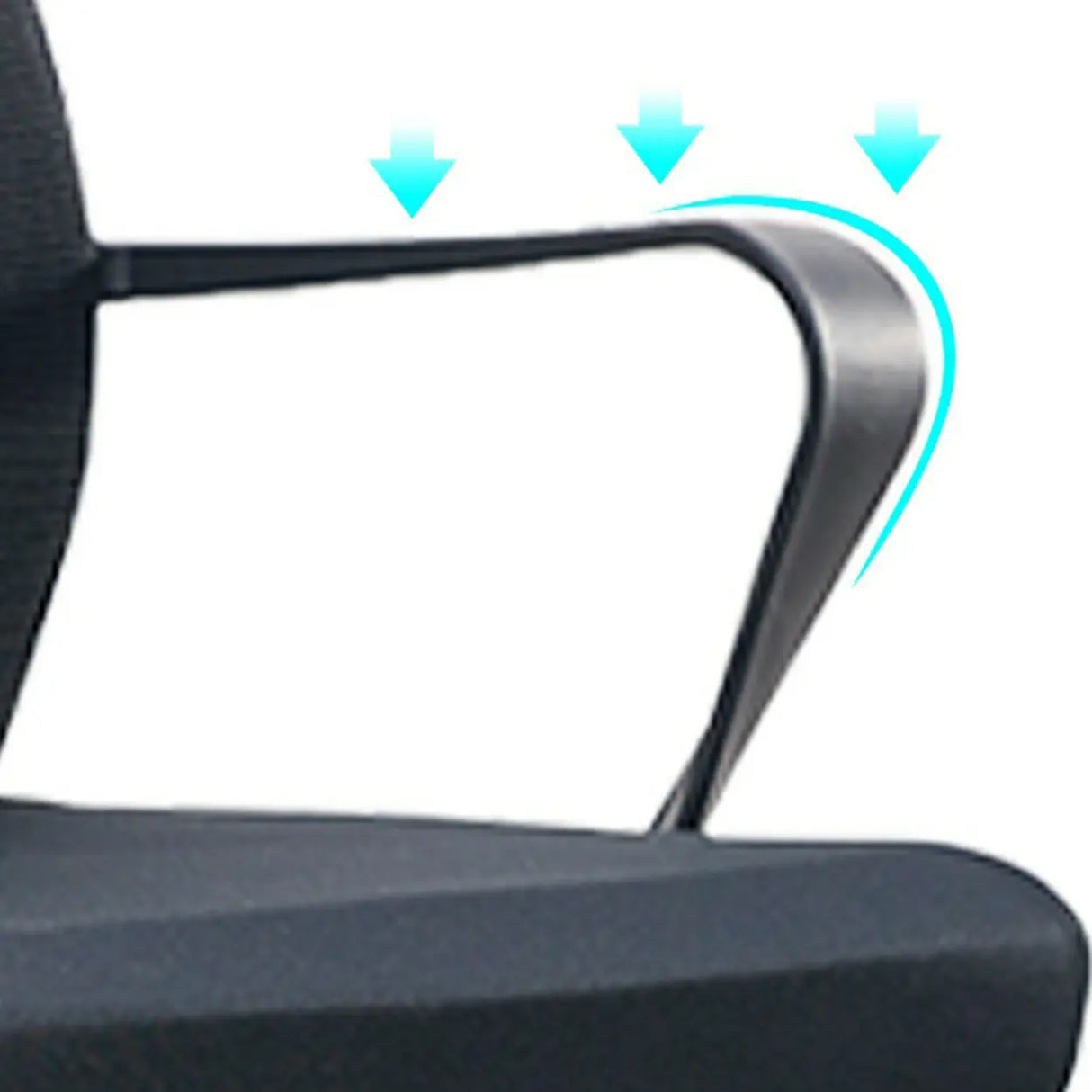 Simple Ergonomic Mesh Black Adjustable Office Chair Image - 11