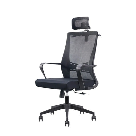 Simple Ergonomic Mesh Black Adjustable Office Chair Image - 2
