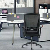 Simple Ergonomic Mesh Black Adjustable Office Chair Image - 6