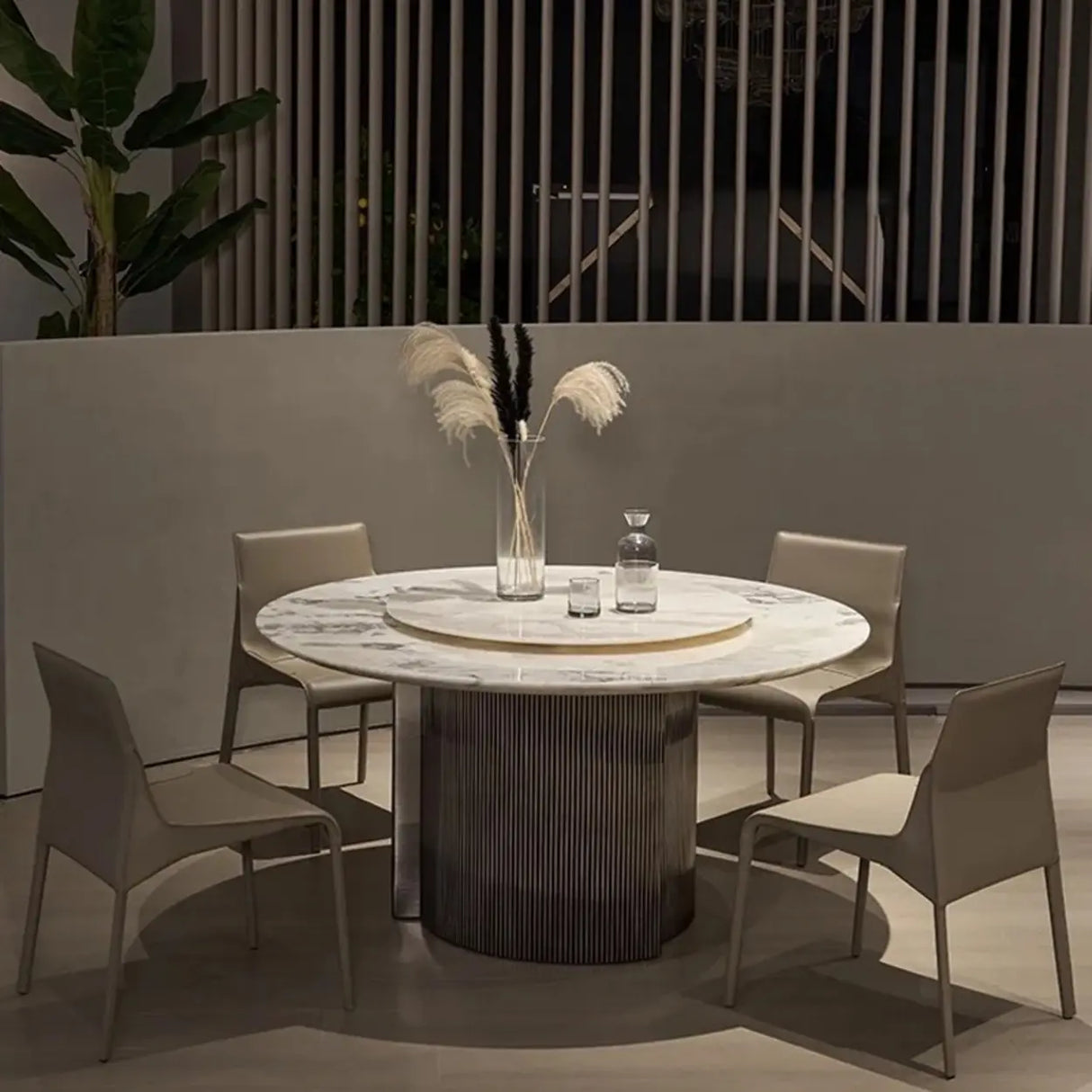 Simple Faux Leather Low Back Armless Dining Chairs Image - 10