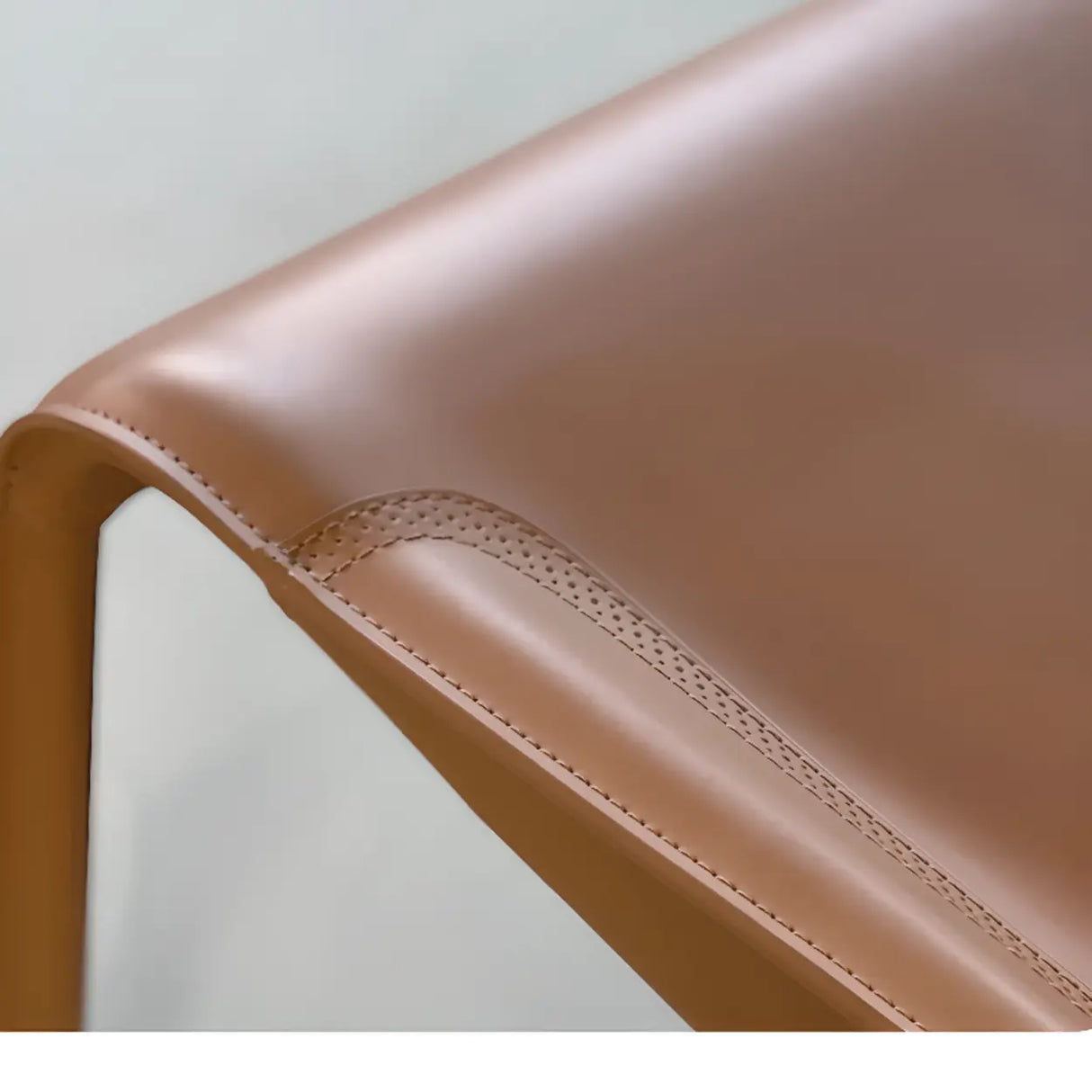 Simple Faux Leather Low Back Armless Dining Chairs Image - 14