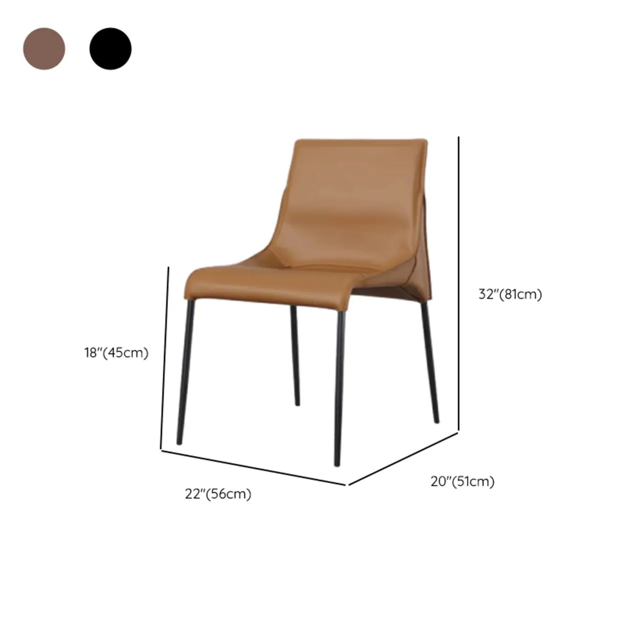 Simple Faux Leather Low Back Armless Dining Chairs Image - 18