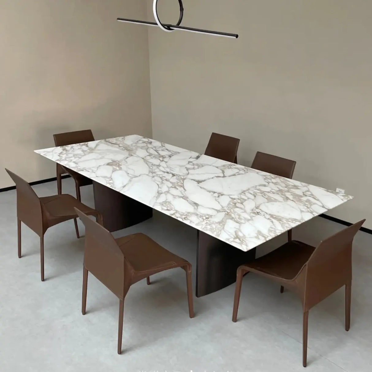 Simple Faux Leather Low Back Armless Dining Chairs Image - 3