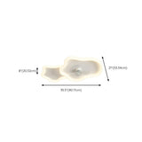 Simple Flush 3 Blade White Cloud Ceiling Fan with Light Image - 9