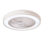 Simple Flush Mount Bladeless Ceiling Fan with Light Image - 10