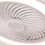 Simple Flush Mount Bladeless Ceiling Fan with Light Image - 13