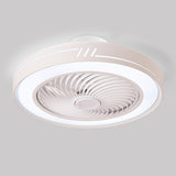 Simple Flush Mount Bladeless Ceiling Fan with Light Image - 14