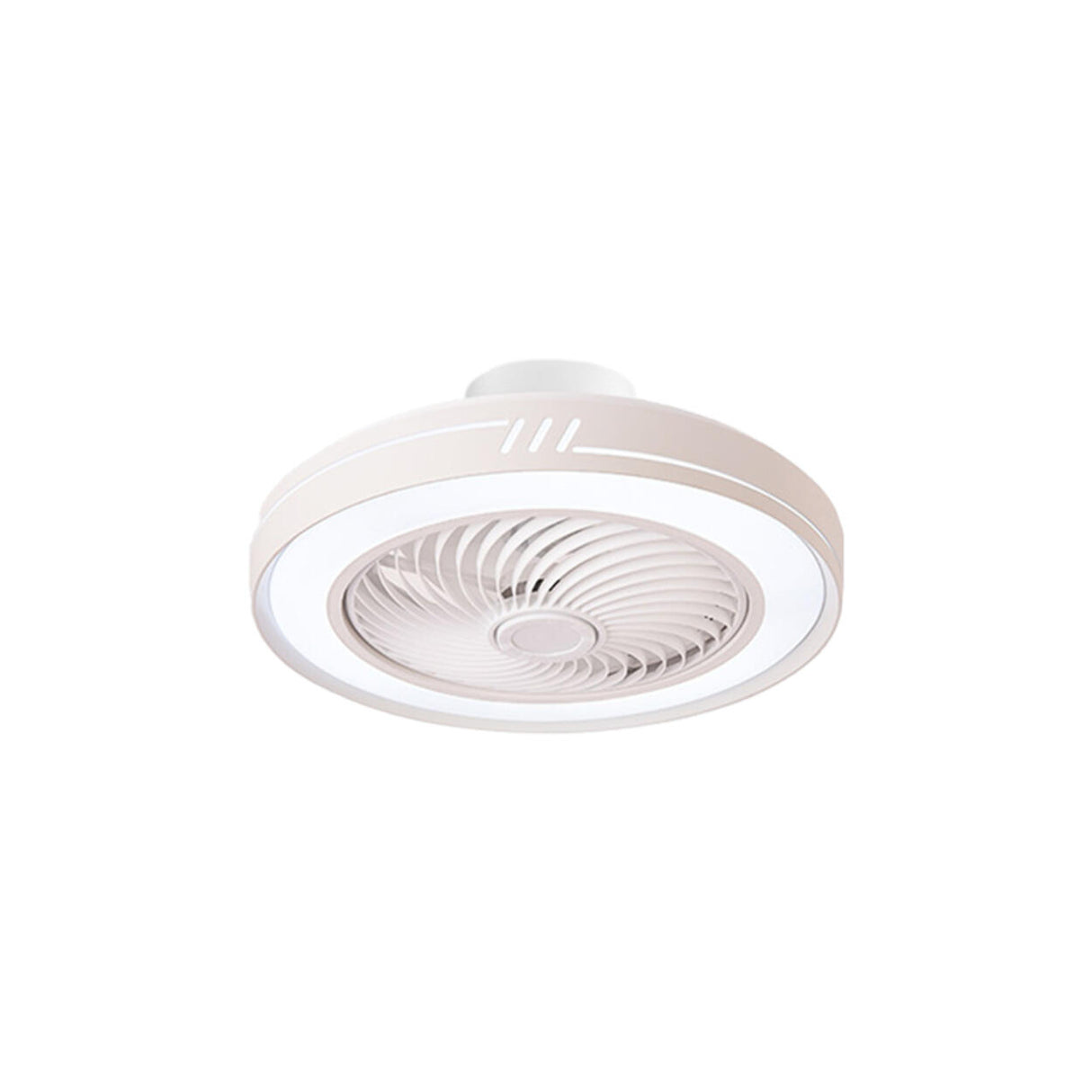 Simple Flush Mount Bladeless Ceiling Fan with Light Image - 16