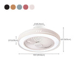 Simple Flush Mount Bladeless Ceiling Fan with Light #size