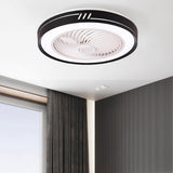 Simple Flush Mount Bladeless Ceiling Fan with Light Image - 3